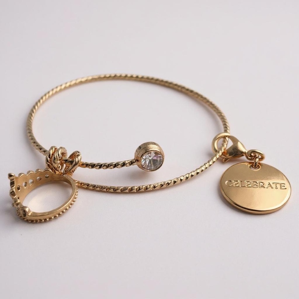 R.J. Graziano Celebrate Gold Tone Bracelet with Charms - Mary Kay